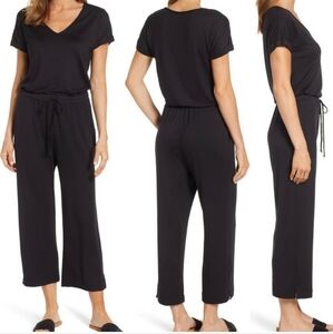 Caslon V neck Tie Front Wide Leg Jumpsuit Plus Size XXL  Olive Green